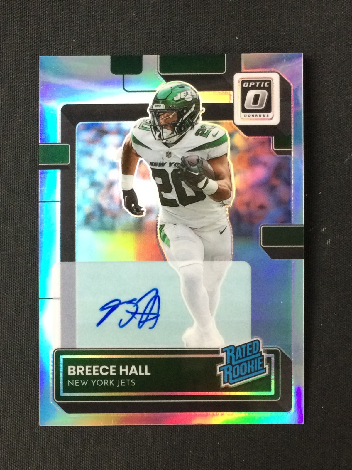 2022 Panini Donruss Optic #214 Breece Hall Rookie Auto Holo Prizm /125 No Reserv
