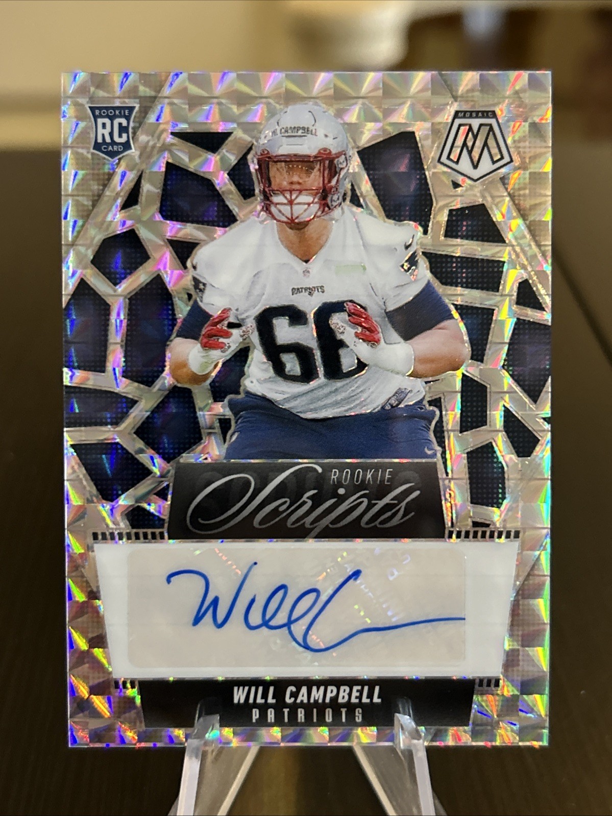 2025 Panini Mosaic Rookie Scripts RS-WCL Will Campbell RC