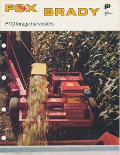 FOX BRADY PTO FORAGE HARVESTERS 1981 BROCHURE