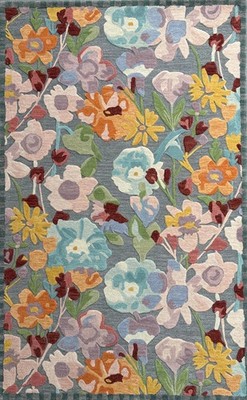 Handmade new multicolor Floral Flower Hand-Tufted 100% Wool Area Rug Carpet