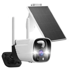 2K Solar Panel for Security Camera Outdoor, Solar Powered Surveillance Camera...