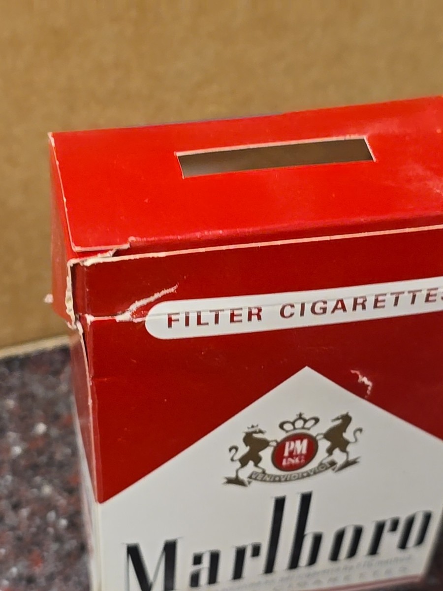 2 - 1995 Marlboro Cigarette Flip Top Box Miles Savor Holder - Vintage
