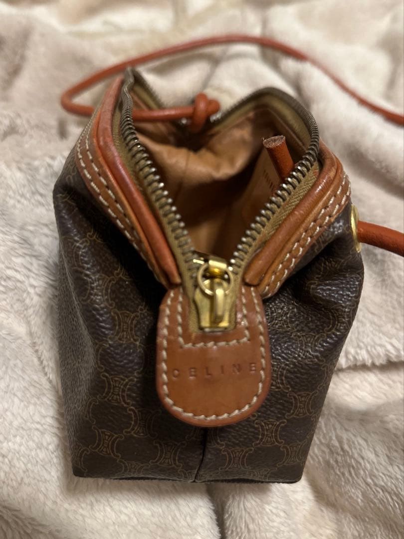 CELINE Old Macadam Pattern Mini Shoulder Bag Brow… - image 4