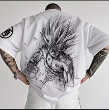 Dragon Ball Animation T-Shirt Men's Summer New Double-Sided Printing Loose Casua