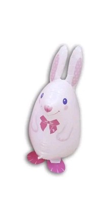WHITE RABBIT BUNNY WALKING BALLOONS EASTER DECORATIONS PARTY Hase Air Walker 