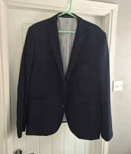 1904 Men’s Navy Slim Fit Single-Breasted Blazer 48R in Chest Double Vent