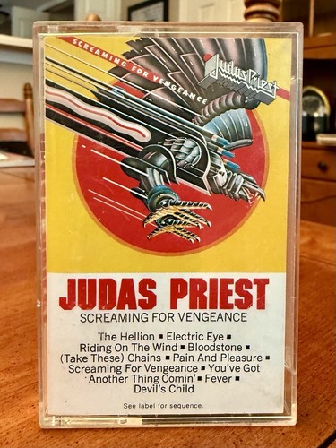 Vintage Judas Priest Screaming For Vengeance Cassette, 1982 CBS. Tested. VG+