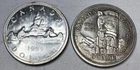 1957 & 1958 * 2 SILVER Canada Canadian DOLLARS Shown * USA ONLY * USA $5.00 SHIP