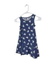 Tea Collection Dress Girls 6 Blue Floral Tank Ruffle Hem Cotton Summer