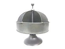 Colonial Tin Works Small Galvanized Metal Rotating Hardware Bin