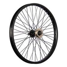 Ruota 20 pollici ruota posteriore BMX bicicletta 48 fori 10 mm pignone con 18 denti nero