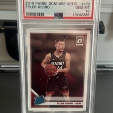 2019-20 Panini Donruss Optic Tyler Herro #172 Rated Rookie PSA 10 - Miami Heat
