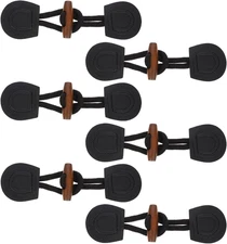 6 Pairs Vintage Leather Horn Coat Buttons Leather Sew-On Toggles Closure Button 