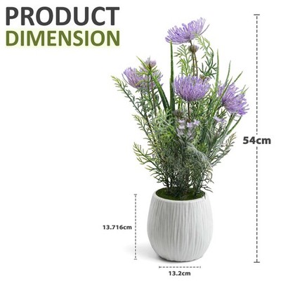 50cm moderne künstliche Lavendelpflanzen im Topf Seidenblumen, Lärchenpflanze