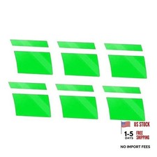 6pcs Car Tire Stickers Reflective Wheel Rim Stripe Decals Universal Car Green