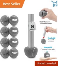 Precut Walker Tennis Ball Glides 8 Pack Gray Protect Floors Convenient