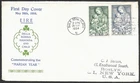 Ireland Marian Year Stamps Set Cachet FDC First Day Cover to USA 1954