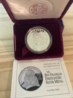 1992-P The Ben Franklin Firefighters Silver Medal Proof 1 Oz 999 Box COA
