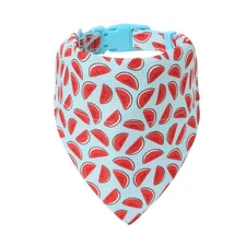 Mile High Life Tropical Fruit Dog Collar, Watermelon Bandana Style, Size Small