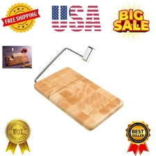 Butcher Block Cheese Slicer, 9 1/2" x 6",End Grain Beechwood