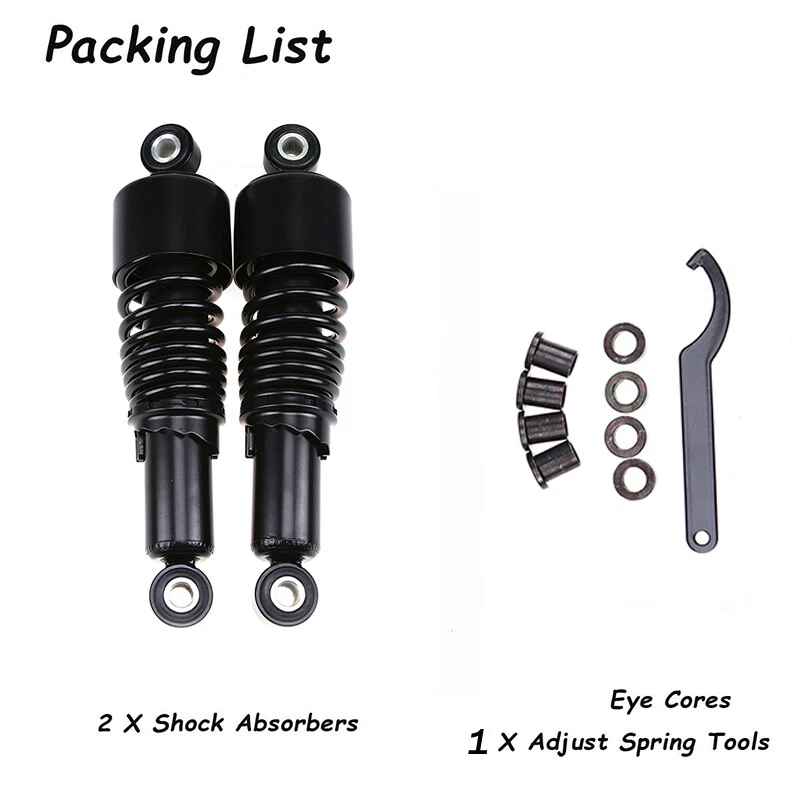 Par Amortiguadores Bajantes 267mm 10" Para Harley Sportster XL 883 1200 48 72 Foto 3 de 4