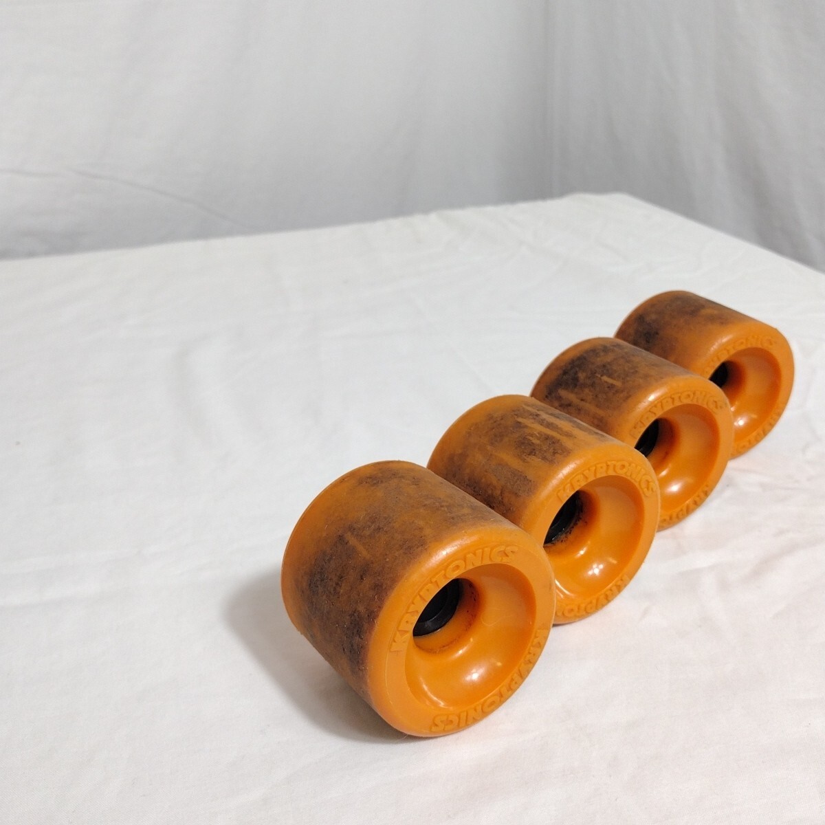 Kryptonics Torpedo Skateboard Wheels Set Of 4 Orange With Spellout eBay