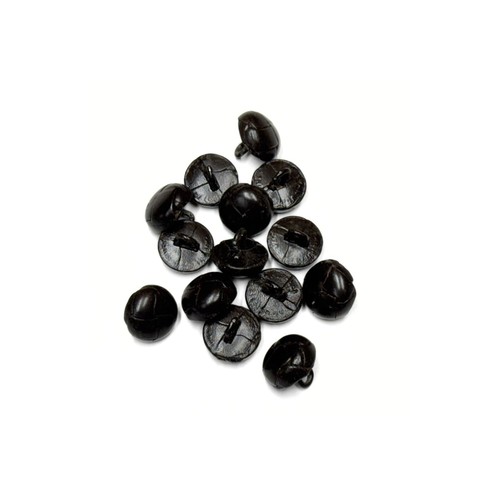 Botones de cuero genuino - estilo vintage negro y marrón - paquete de 6 - Imagen 4 de 16