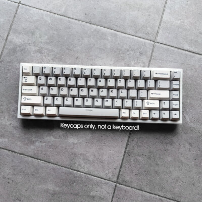 Gray White PBT Keycaps Set Retro120 keys Cherry Profile for Cherry