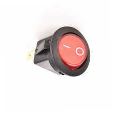 2Pcs Mini 3 Pin Round Red SPDT ON-OFF Rocker Switch Snap-in L8