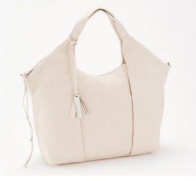 vince camuto convertible lamb leather pleated tote- steph