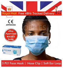 Face Masks Sugrical 3 PLY Masks Disposable Masks UK Safe Packed Original Box