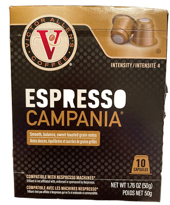 120 x NESPRESSO CAPSULES VICTOR  ALLEN ESPRESSO CAMPANIA INTENSITY 4
