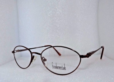 Fundamentals F105 Eyeglasses Brown 53mm Fundamentals F105 BR 53-18-135 Brown Full Rim Metal  main image 3