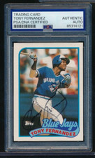 1989 Topps #170 Tony Fernandez signed auto autograph PSA/DNA very tough