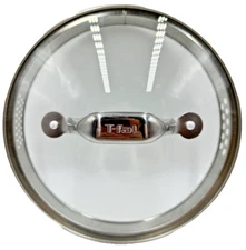 T-FAL Round Glass Double Strainer Replacement Lid for Pot Pan Skillet - 7.75"