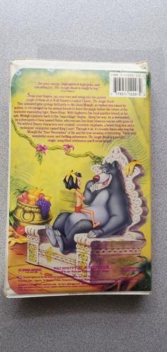 DISNEY Black Diamond Classics THE JUNGLE BOOK Clamshell Case & VHS Vintage Rare - Picture 2 of 8