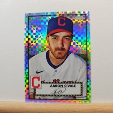 2021 TOPPS Chrome Platinum Baseball Aaron Civale base X-Fractor Refractor # 411