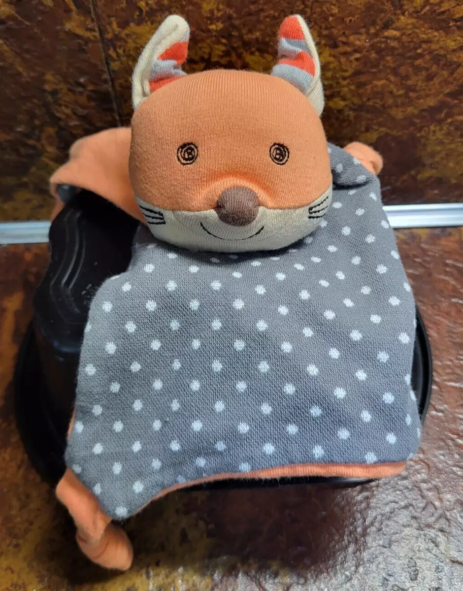 Organic Farm Buddies Fox Security Lovey Blanket Orange