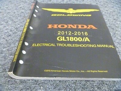 2012 Honda GL1800 GL1800A Gold Wing Electrical Troubleshooting Diagrams Manual