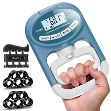 Grip Strength Tester Hand Dynamometer - Hand Gripper Strengthener Electronic ...