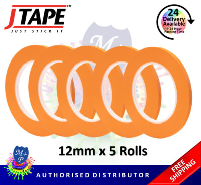 5 x J Tape Fine Line Orange Abdeckband Detailing Hitzebeständig 12mm x 55m