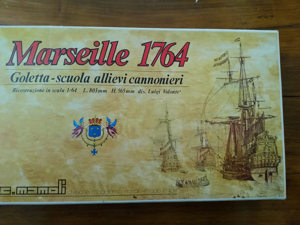 kit nave in legno da costruire Mamoli Marseille scala 1:64 - Immagine 2 di 4