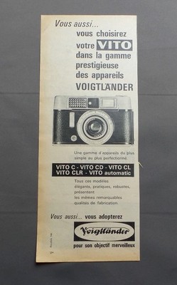 PUB WERBUNG ALTE ADVERT CLIPPING 010617 / VOIGTLÄNDER VITO KAMERA