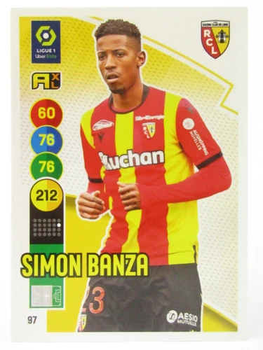 2021-22 Panini Adrenalyn XL Card TCG #97 Simon Banza RC Lens