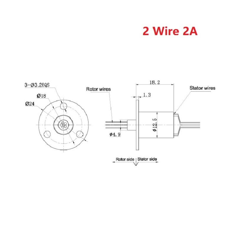 MW1230 High Current Conductive Slip Ring Electric Rotary Joint 2-24 Wires 2A-30A