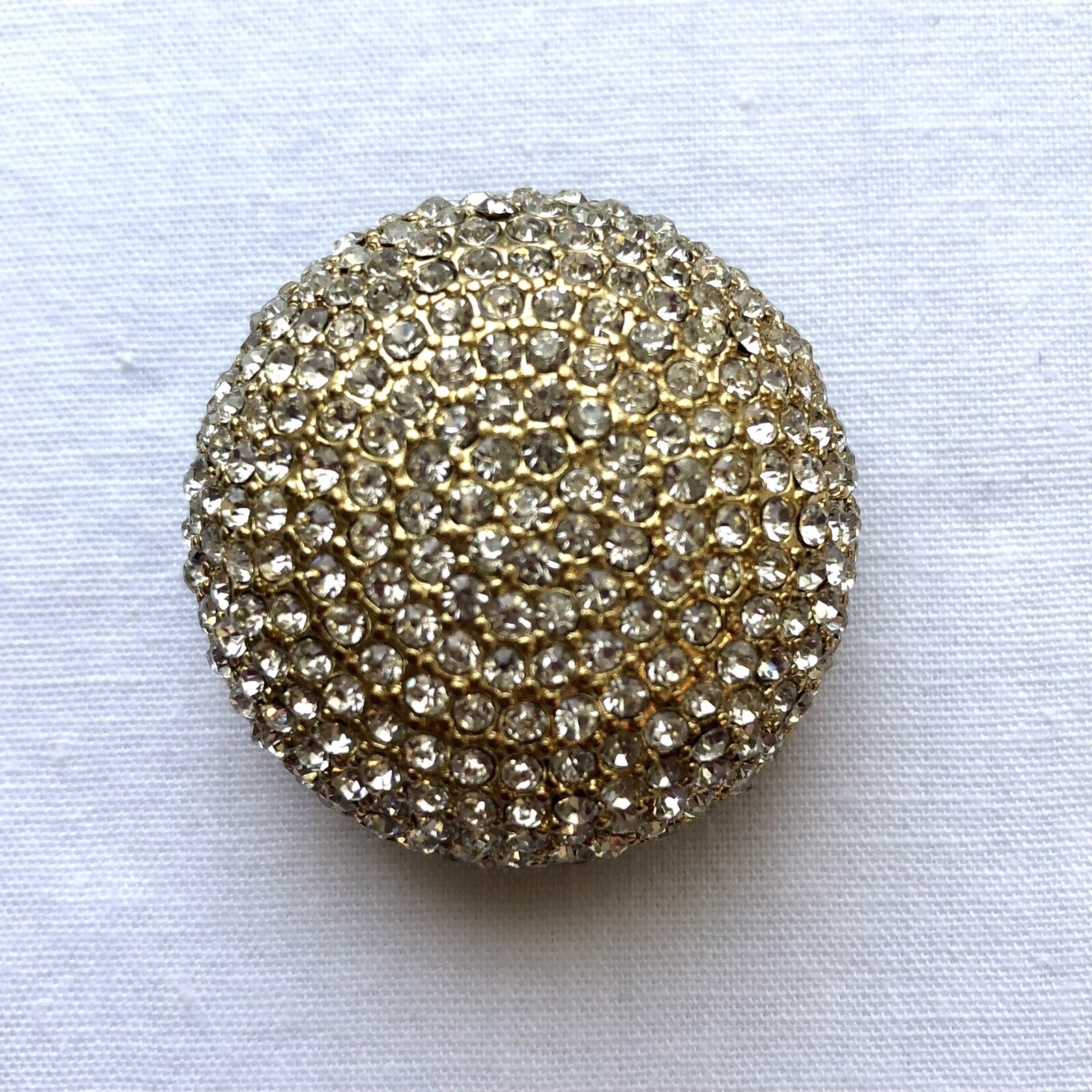 Chunky Round Statement Ring Pave Rhinestone Stret… - image 3