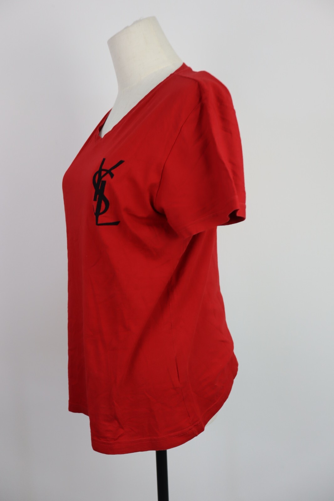 YSL YVES SAINT LAURENT MAGLIA TOP DONNA TG L T SHIRT WOMAN CASUAL VINTAGE COTONE