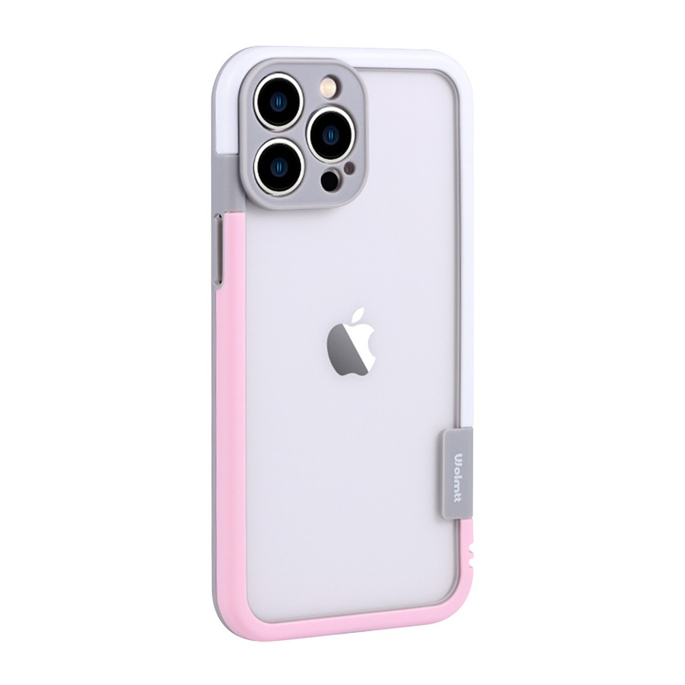 For iPhone 16 15 14 13 Pro Max Silicone Bumper Frame Case with Camera
