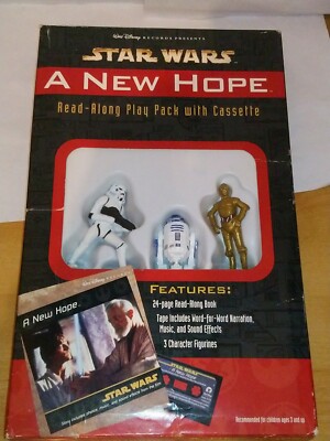 Star Wars New Hope Read Along Cassette Tape Play Pack Rare 1997 Disney Records 