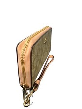 Coach Long Zip Around Wallet Light Khaki Faded Blush NEW WITH TAGS.